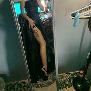 Floor Length Black Prom Dress